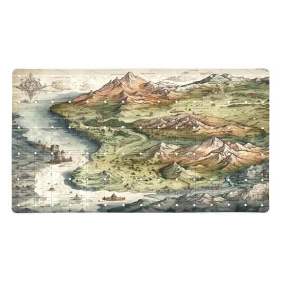 Non-Slip Bathtub Mats Vintage Map Prints Soft Bath Tub Bathroom Shower Mat for Baby and Adults, Machine Washable
