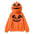 thumbnail image 7 of LEKWK Cute Hoodies for Teen Girls Funny Pumpkin Graphic Print Oversized Sweatshirt Drop Shoulder Warm Halloween Costume Holiday Party Casual 5-16Y, 7 of 7