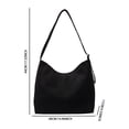 thumbnail image 5 of Stylago Slouchy Suede Tote Bags for Women Large Capacity Crossbody Shoulder Purses Ladies Zipper Handbags for College Everyday Black, 5 of 5