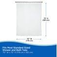thumbnail image 7 of Kenney Lightweight PEVA Shower Curtain Liner, 70" W x 72" H, White, 7 of 7
