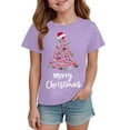 thumbnail image 5 of Ulanda Toddler Christmas Shirts Girls Boys Christmas Tree Cake T Shirt Kids Xmas Tee Short Sleeve Tops (Purple, 3-4 Years), 5 of 6