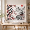 thumbnail image 5 of Traditional East Asian With Ink Wash Painting, Mystical Fantasy for Space Lovers, Galaxy Room Decor, Housewarming Gift, Tapestry Wall Hanging for Bedroom and Dorm, 5 of 7