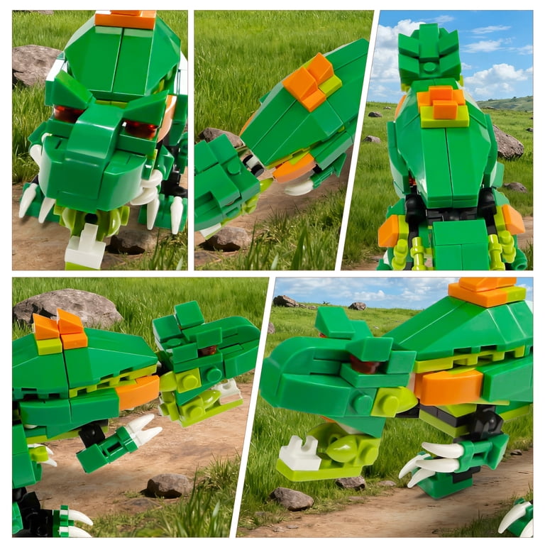 MAXKY 6 in 1 Dinosaur Building Blocks Set, 160 Pieces photo 4