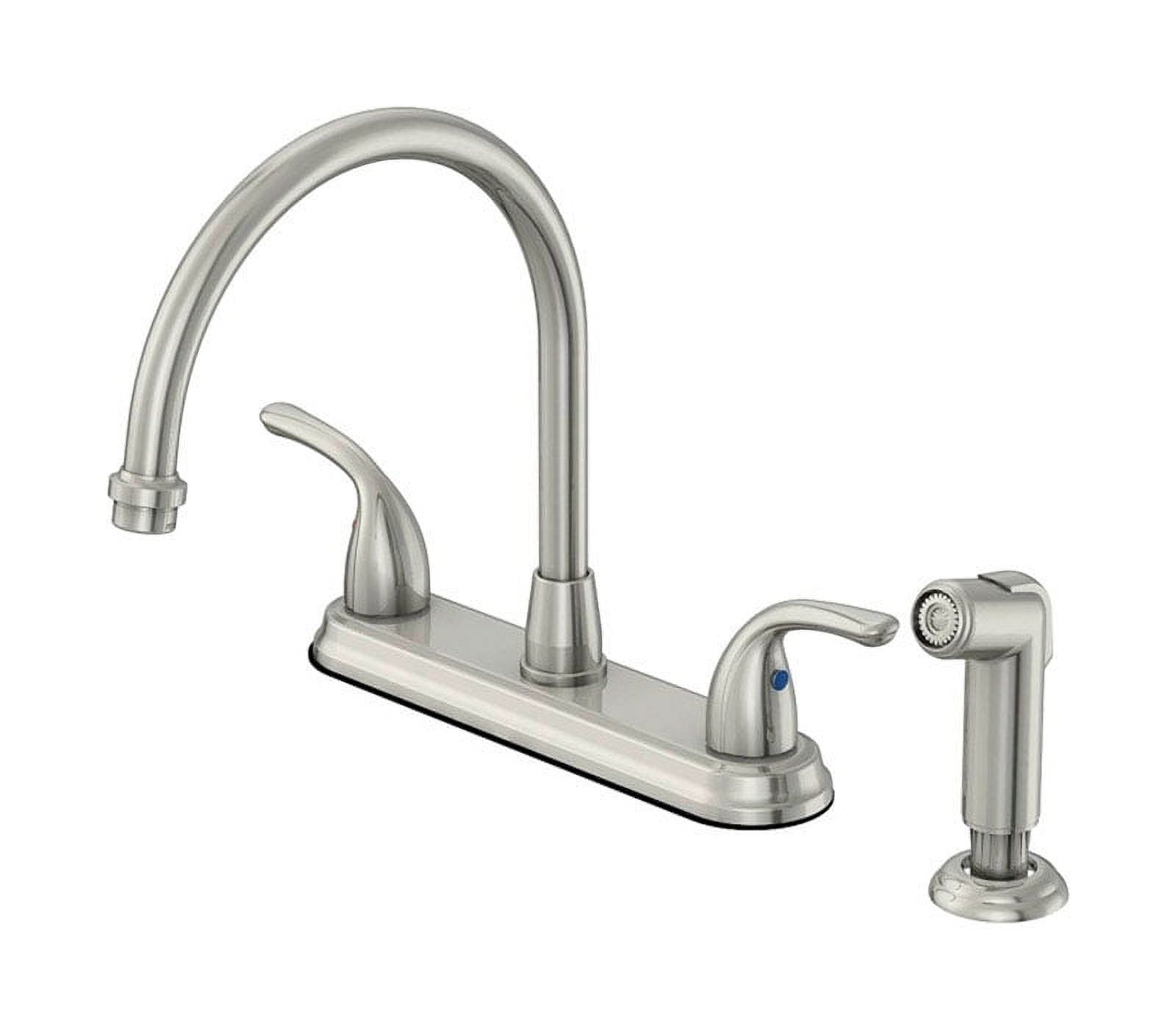 Pfister Pfirst Polished Chrome 2-Handle High Arc Kitchen Faucet – Swivel Spout, Water-Efficient, For Sink Or Laundry