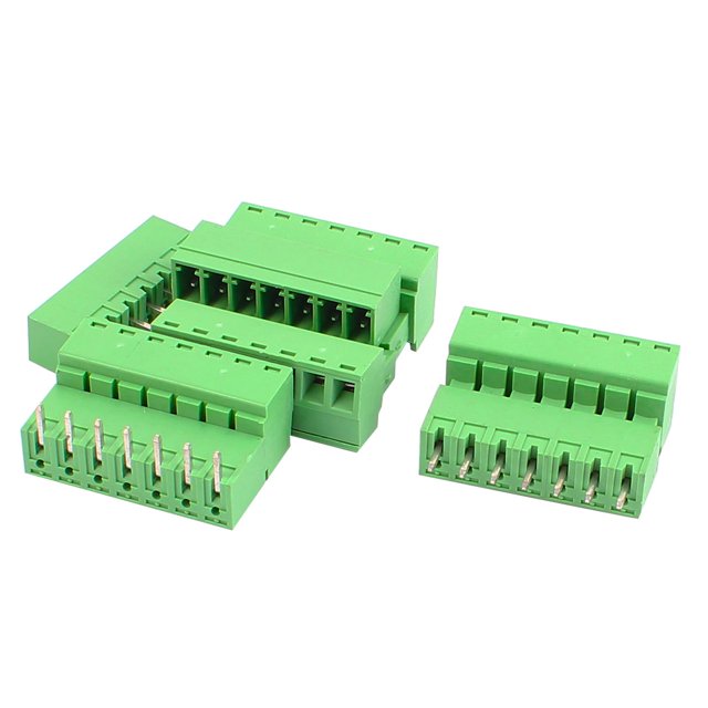 Unique Bargains 4 Pairs 3.81mm Pitch 7 Pin Male to Female PCB Pluggable Terminal Block Connector