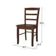 thumbnail image 4 of Set of Two Solid Wood Madrid Ladderback Chairs in Espresso, 4 of 9