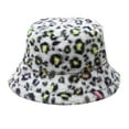 thumbnail image 2 of Awdenio Bucket Hats Women's Fashion Leopard Print Basin Hat Woolen Cloth Fisherman Hat Sun Hat, 2 of 4
