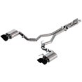 thumbnail image 1 of Borla Exhaust System Kit 140837BC ATAK Series Cat Back System; T-304 Stainless Steel; With Mufflers; 3 Inch Pipe Diameter; Dual Exhaust With Quad Exit; Quad Split Rear Exit, 1 of 5