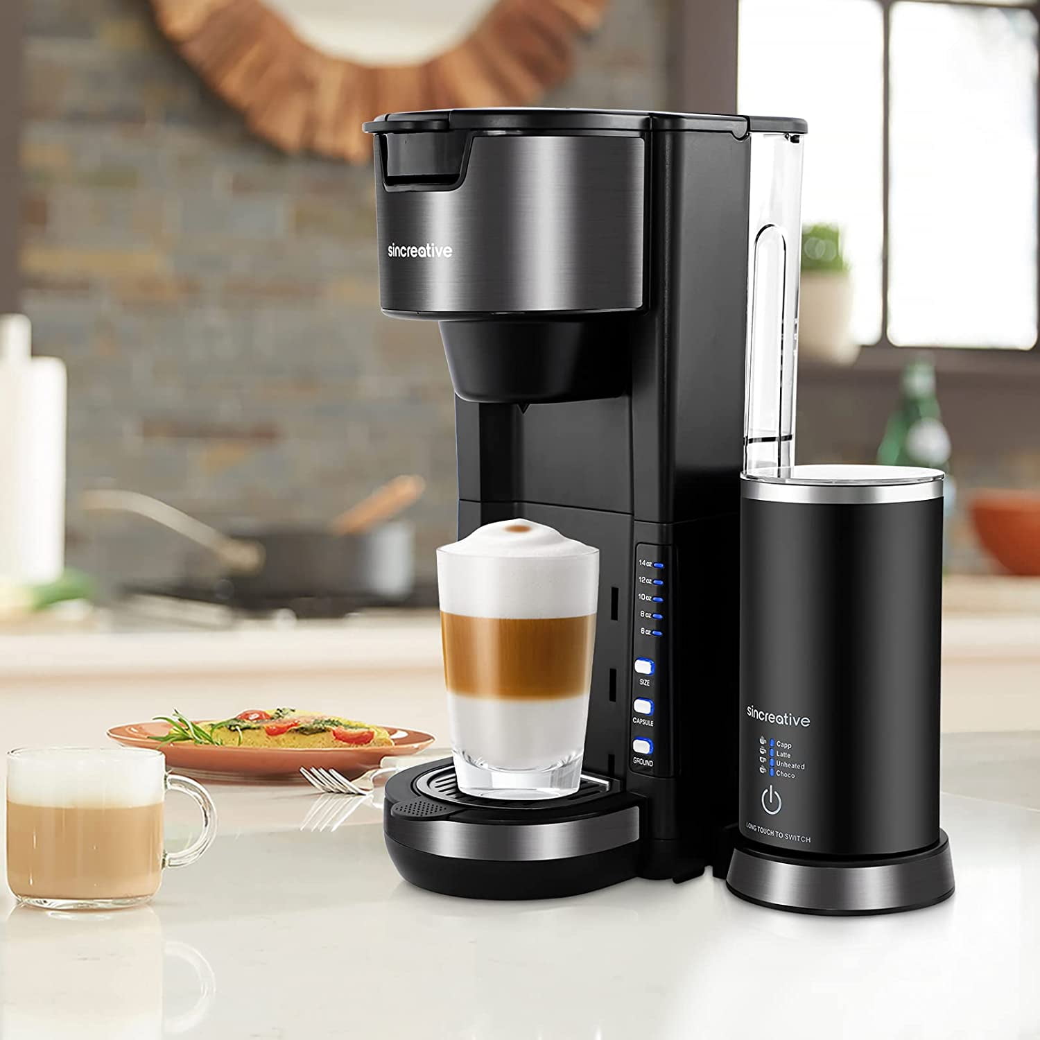 Buy Sincreative Single Serve Coffee Maker for K Cup Pods & Ground