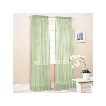 Pink Peony Panel - Lavaport 19 Colors Solid Scarf Sheer Voile Door Curtains Drape Panel 100x200CM