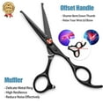 thumbnail image 3 of 6 Inch Hair Cutting Shears Kids Safety Rounded Tips Hair Scissors Professional Hairdressing Haircut Kit for Salon, Barbers, Children, Baby and Personal Home Usage, Japanese Stainless Steel, Black, 3 of 7