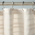 thumbnail image 5 of TOWN & COUNTRY EVERYDAY Sophia Textured Solid Cotton-Rich Breathable Fabric Shower Curtain with Reinforced Buttonhole Top Hem, Tan, 70"x72", 5 of 10