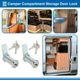 thumbnail image 3 of Unique Bargains Cam Locks RV Storage Lock with Keyed Alike 1-3/8 " Cylinder Fits 1-1/5 " Max Door Thickness for RV Compartment Camper Trailer Cabinet and Toolbox, 3 of 7