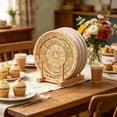 thumbnail image 4 of 6 Pcs Wicker Paper Plate Holders, MODANU 9.84 inch Paper Plate Holders Wicker Heavy Duty, Wicker Paper Plate Holder, Bamboo Paper Plate Holders, Brown, 4 of 8