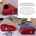 thumbnail image 5 of Rounuo Large Headboard Wedge Reading Pillow Backrest Bed Chairs Back Support for Sitting Up in Bed Large Daybed Bolster Back Rests Cushion Body Positioning Bedrest Corduroy Cover Queen Red, 5 of 7