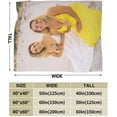 thumbnail image 5 of Personalised Name Custom Thin Blanket for Baby Kids Youth Teenager Adult Anti-pilling Flannel Text Initials Monogram Gifts Customised Throws Blankets For Best Friends Couple Birthday Gift, 5 of 6