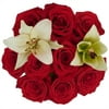 Fresh-Cut Rose and Lily Mother's Day Flower Bouquet, Minimum 11 Stems, Colors Vary