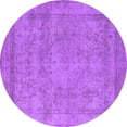 thumbnail image 1 of Ahgly Company Indoor Round Oriental Purple Industrial Area Rugs, 4' Round, 1 of 4