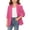 Pink, variant on Zpanxa Blazer for Girls Lapel Open Front Blazer Coat with Mock Neck, 3/4 Sleeve & Secure Button Closure 12-13 Years