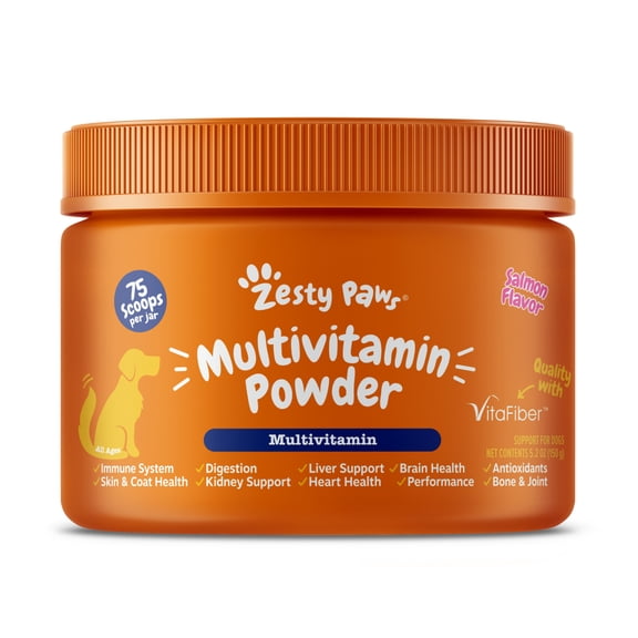 Zesty Paws 10-in-1 Multivitamin Powder Salmon Flavor Dog Supplement