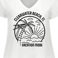 thumbnail image 4 of Inktastic Summer Vacation Mode Clearwater Beach Florida Women's Plus Size V-Neck T-Shirt, 4 of 5