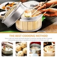 thumbnail image 2 of 1 Set Bamboo Steamer Kitchen Food Steamer Steamer Basket with Lid Cooking Tool, 2 of 8