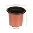 thumbnail image 2 of Uxcell 4" Plastic Plant Nursery Pots Starting Planter Container, Red 50 Pack, 2 of 6