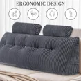 thumbnail image 5 of CJC Bed Wedge Pillow Headboard Pillow Reading Backrest Pillow for Bed Large & Versatile, 5 of 8