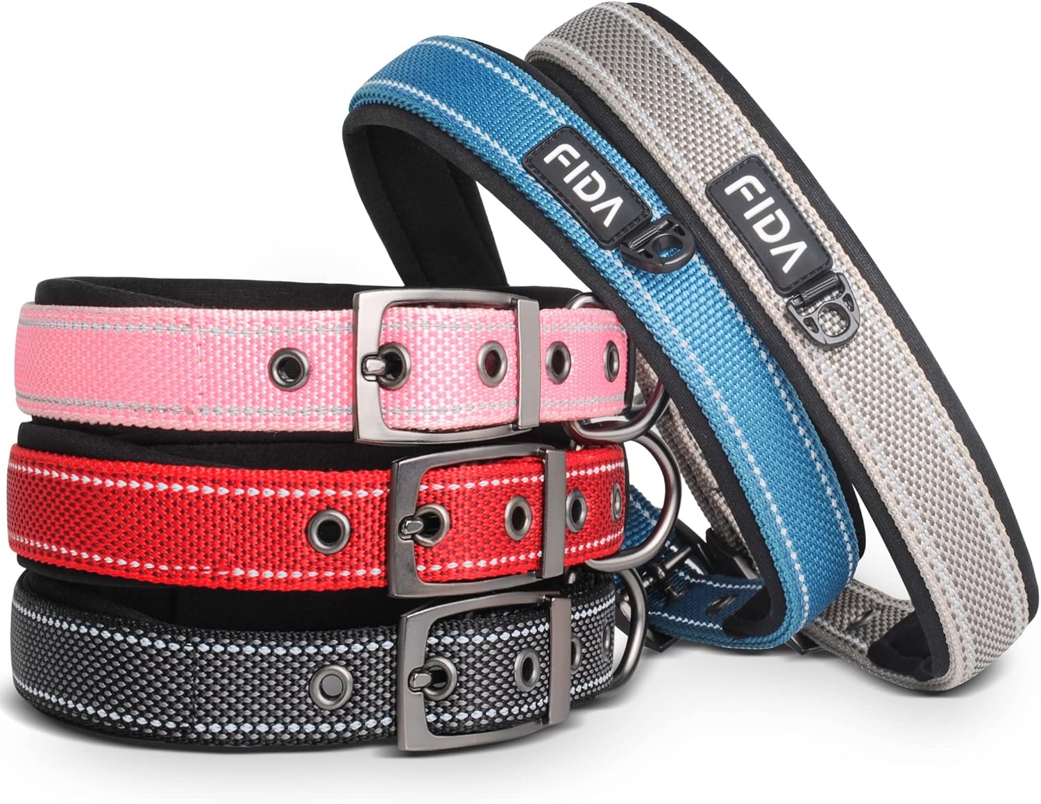 Fida Heavy Duty Dog Collar, Medium, Blue photo 2