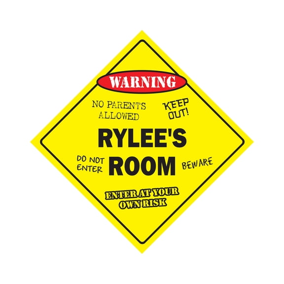 SignMission X-Rylees Room 12 x 12 in. Crossing Zone Xing Room Sign - Rylees