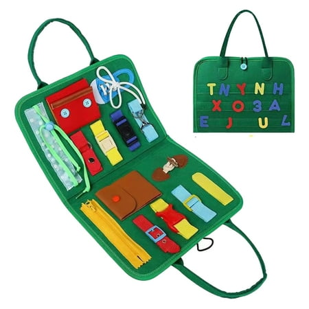 

Riapawel Felt Busy Board Children Learn To Dress Tie Shoes Carry Bags Busy Board Early Childhood Education Exercise Board