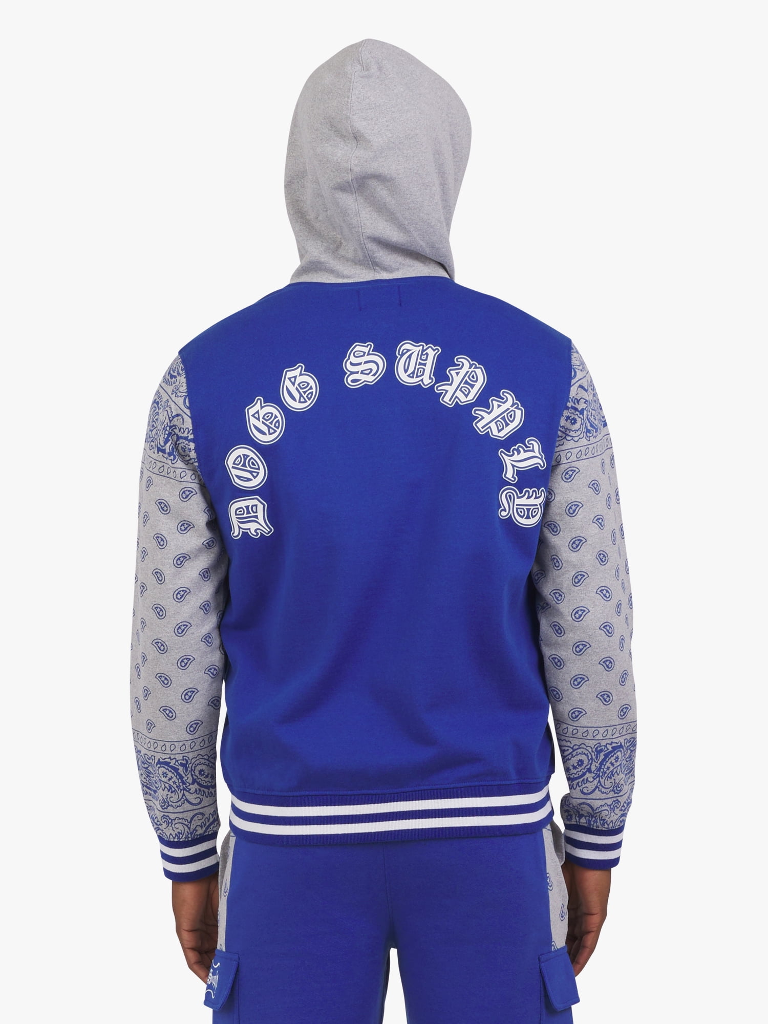 Dogg Supply by Snoop Dogg All Gender Varsity Print Full Zip Hoodie Sweatshirt, Men's Sizes XS-5XL