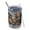Halloween Pumpkins Skulls-2, variant on 12oz Tumblers Halloween Pumpkins Skulls and Candies Vacuum Insulated Stainless Steel Travel Tumbler Cups Mug with Lid and Straw for Beer,Coffee,Beverages with Cleaning Brush for Cold & Hot Drinks