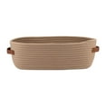 thumbnail image 1 of Cesta tejida de cuerda de algodón, cesta de almacenamiento, cesta organizadora de baño resistente para sala de estar Caqui, 1 of 9