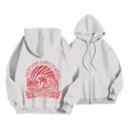 thumbnail image 1 of Sudadera con capucha Gotyou Pink Palm Puff para mujer gran tamaño rosa Gris L, 1 of 4