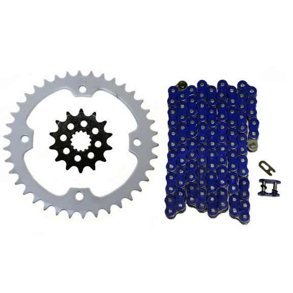 Factory Spec, K15461562520OB98, Blue 520x98 O-Ring Drive Chain & 14/39 Sprockets for Yamaha 2004-2013 YFZ450