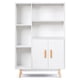 thumbnail image 2 of Costway Librería de Madera con Dos Puertas con Patas de Madera para Casa Oficina Blanco 59 x 23,7 x 119 cm, 2 of 10