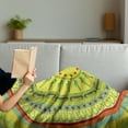 thumbnail image 3 of Southwestern Soft Flannel Fleece Throw Blanket, Wild West Cowboy Themed Mandala Design Colorful Circles Bull Horns Saguaro, Cozy Plush for Indoor and Outdoor Use, 70" x 90", Multicolor, by Ambesonne, 3 of 5