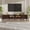 Walnut, variant on 78" Modern TV Stand for 85 Inch TV, Wood Media Console with Closed Storage Cabinet, Slatted Doors, Soft Close Hinges & Cable Management, Entertainment Center for Living Room, Brown