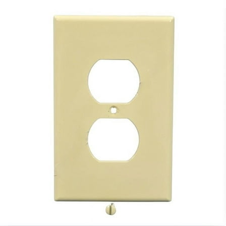 Leviton 1-Gang Midway Nylon Duplex Receptacle Wall Plate, Almond