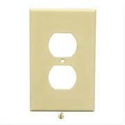 Leviton 1-Gang Midway Nylon Duplex Receptacle Wall Plate, Almond