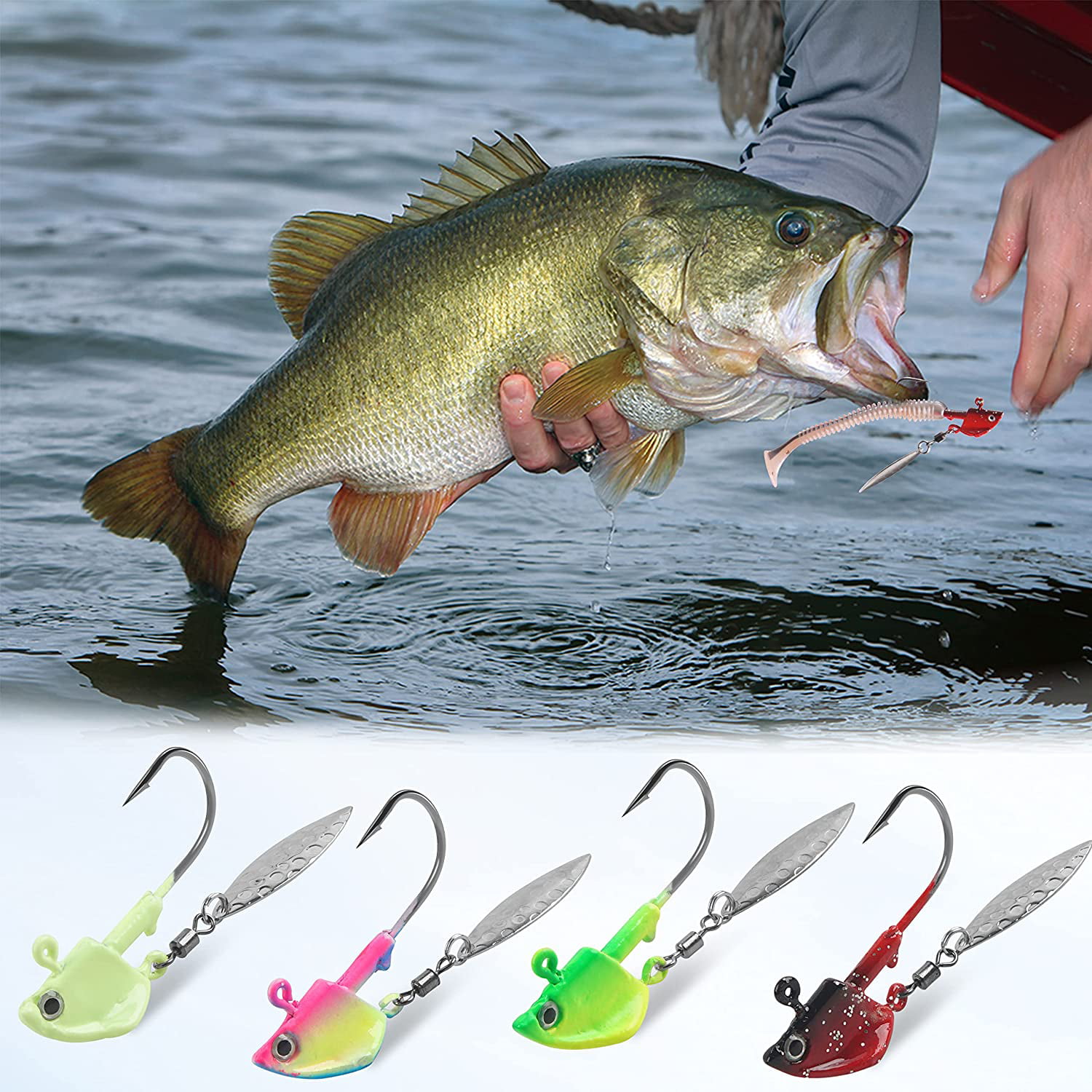 Fishing Jig Heads with Blade Underspin Jig Heads with Willow