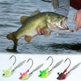 thumbnail image 3 of OROOTL Fishing Jig Heads with Blade Underspin Jig Heads with Willow Blade 1/4oz 3/8oz 1/2oz Bladed Jig Head Swimbait Weighted Spin Head Jig for Bass Trout Walleye Crappie, 3 of 7