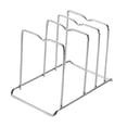 thumbnail image 4 of Estante organizador de tapas de ollas, estante de almacenamiento, decoración multiusos, soporte reutilizable para ollas y sartenes, soporte de secado plata, 4 of 8