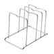 thumbnail image 4 of Soporte para tapa de olla, estante de almacenamiento, soporte decorativo multifuncional para ollas y sartenes plata, 4 of 9