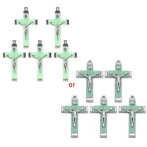 YIEMEEN 5x Metal Christ Jesus for Cross Luminous Glow in the Dark Pendant Crucifix Ornam