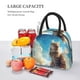 thumbnail image 5 of Balery Blue Sky Winged Cat Bolsa de Almuerzo para Mujeres, Caja de Almuerzo, Bolsa de Almuerzo Pequeña Impermeable, Tote de Almuerzo Reutilizable con Gran Capacidad, 5 of 6