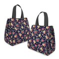 thumbnail image 2 of Pioneer Flower Floral Print Pattern Insulated Lunch Bag for Women Men, Large Portable Soft Cooler Tote, Thermal Food Storage Bag with Pearl Cotton, 8.66L, 8.75"x5.75"x9.5", 2 of 6