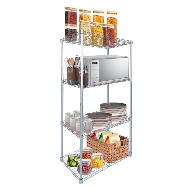 Anaquel Organizador Cocina LUMO 4 Niveles Estante Metal Plateado