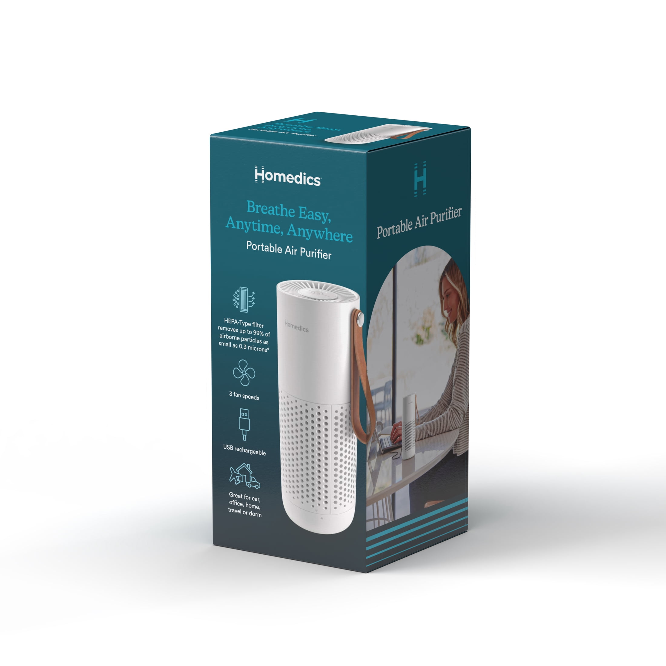 Homedics Portable Air Purifier with Aromatherapy